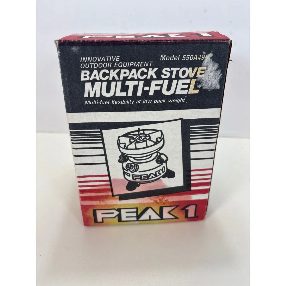 VTG Coleman Peak 1 Multi-Fuel Backpack Stove Model 550A499 Box Bag Kerosene Accs